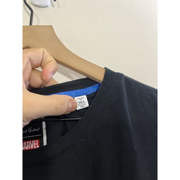 ROBERT GRAHAM x Marvel Team Up & Captain T-Shirt Classic Fit 2XL Y2K 90s Street - Picture 4 of 13